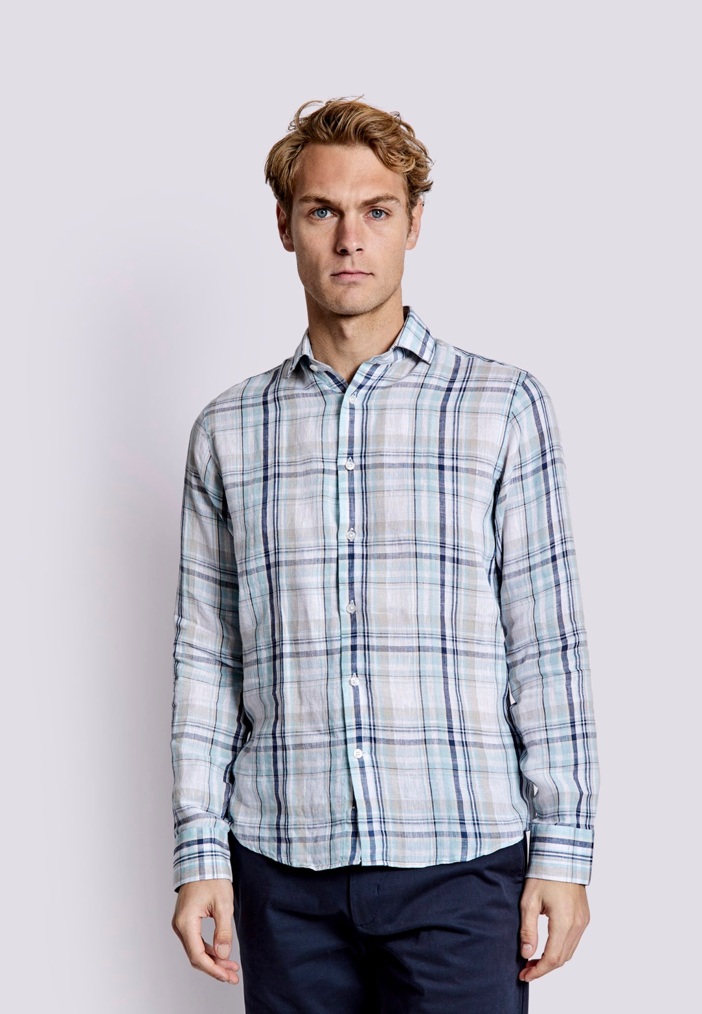 BS Almeria Casual Slim Fit Skjorte - Light Green