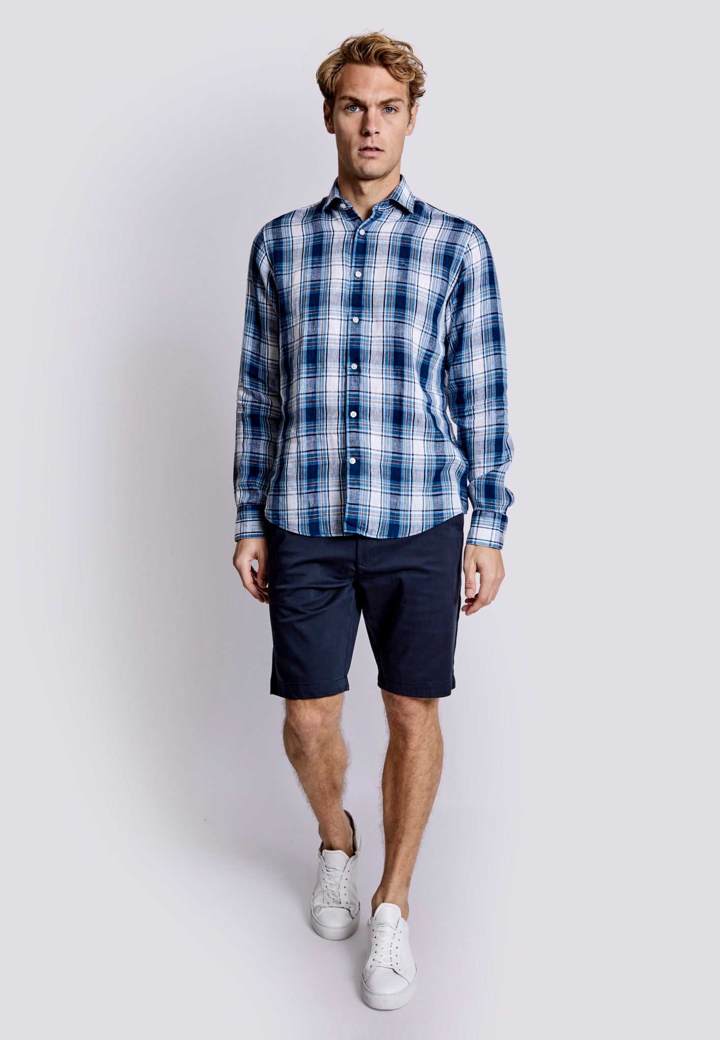 BS Leganés Casual Modern Fit Shirt - Blue