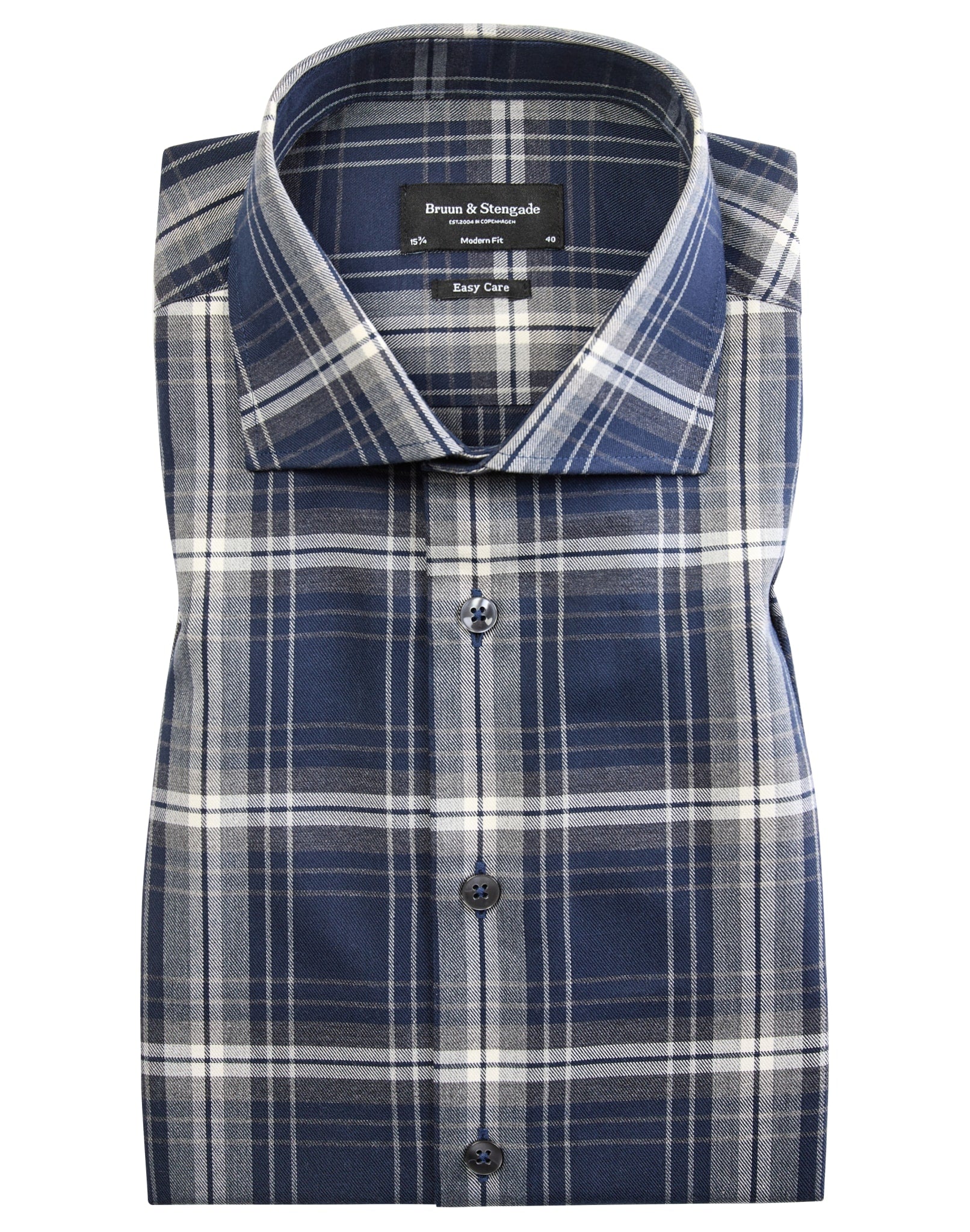 BS Alberto Modern Fit Skjorte - Dark Blue