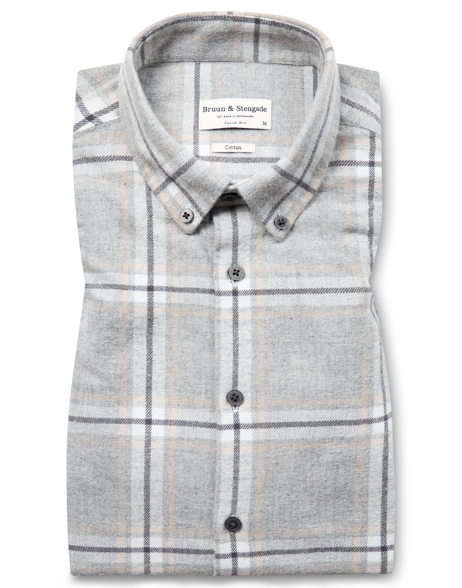 BS Langer Casual Slim Fit Skjorte - Light Grey