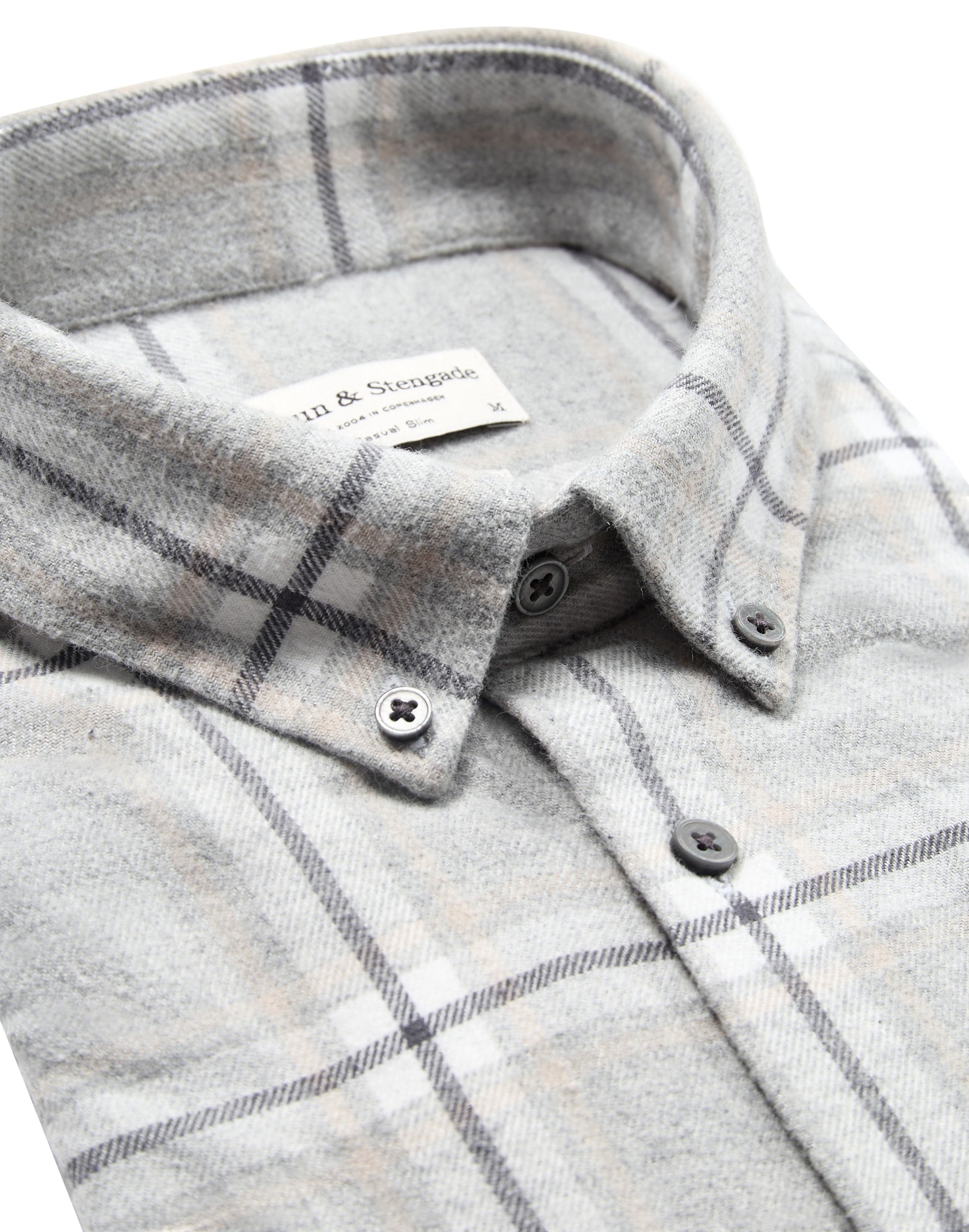 BS Langer Casual Slim Fit Skjorte - Light Grey