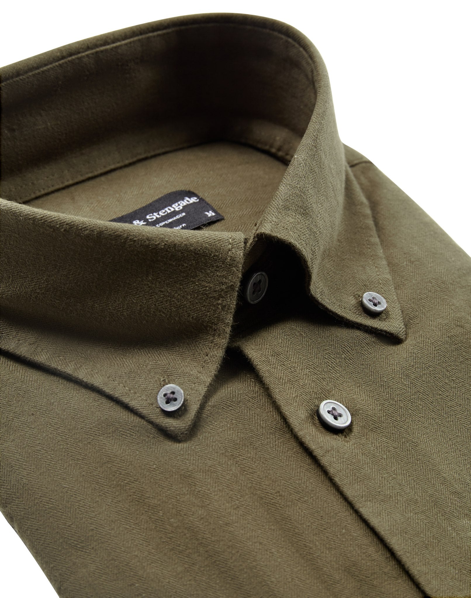 BS Cotton Casual Modern Fit Skjorta - Grön
