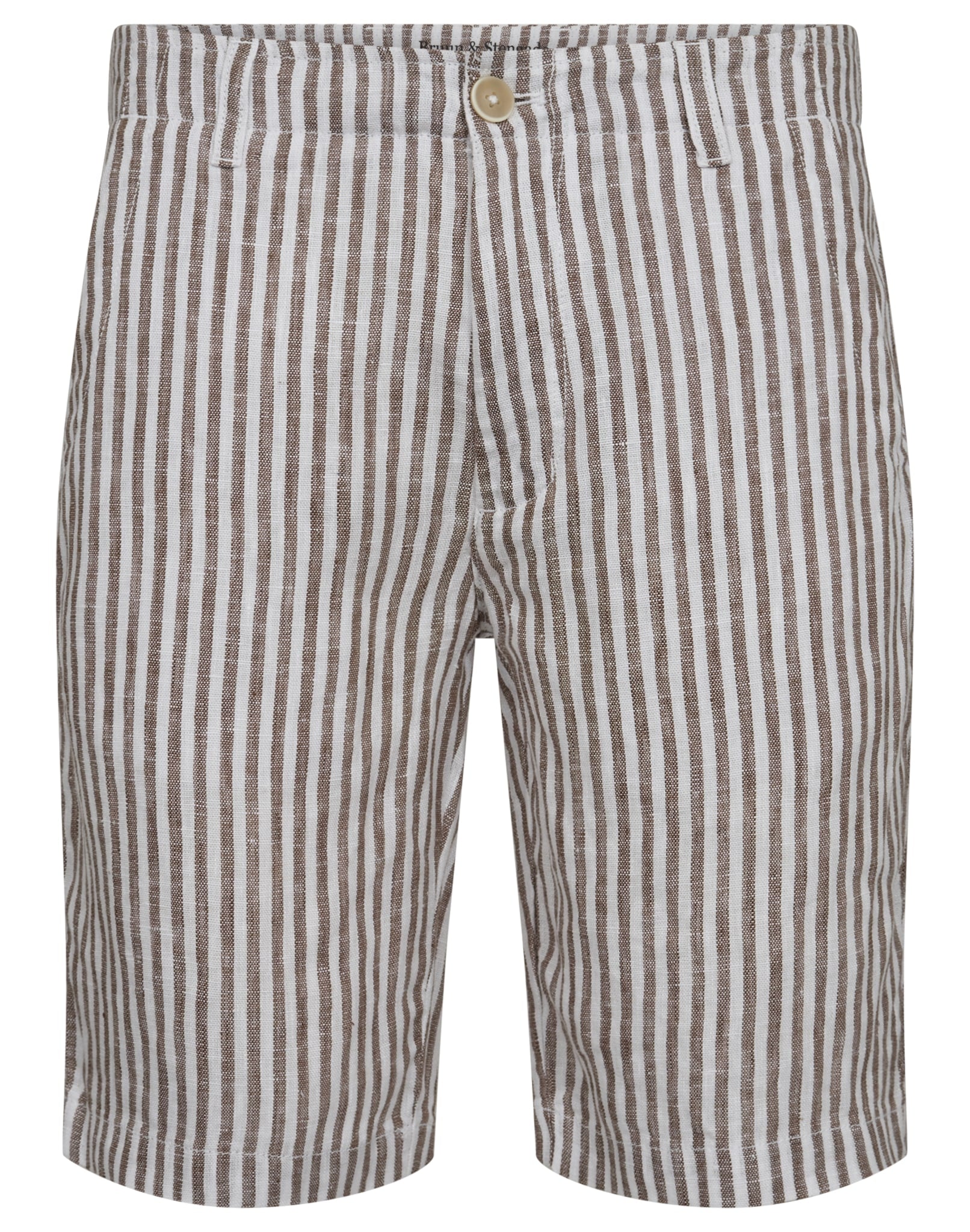 BS Abel Regular Fit Shorts - Brun/Vit