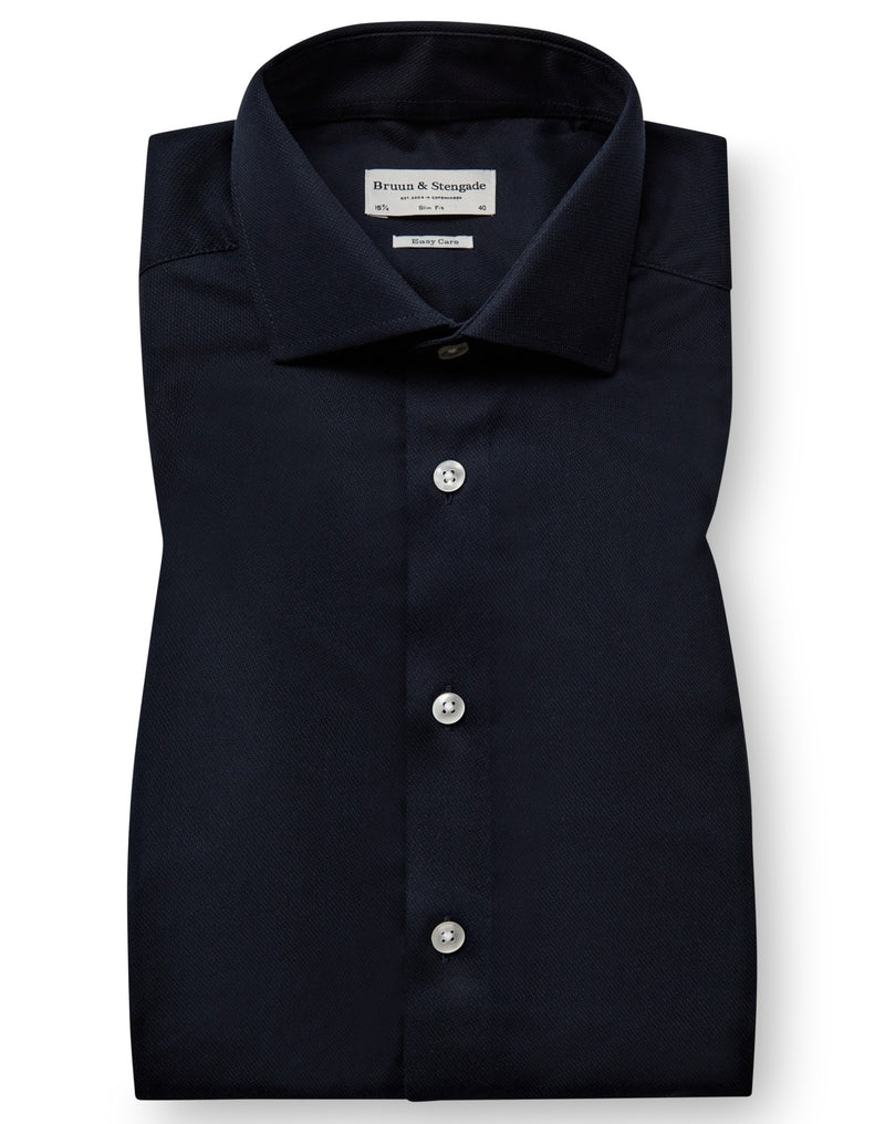 BS Hamlin Slim Fit Skjorte - Navy