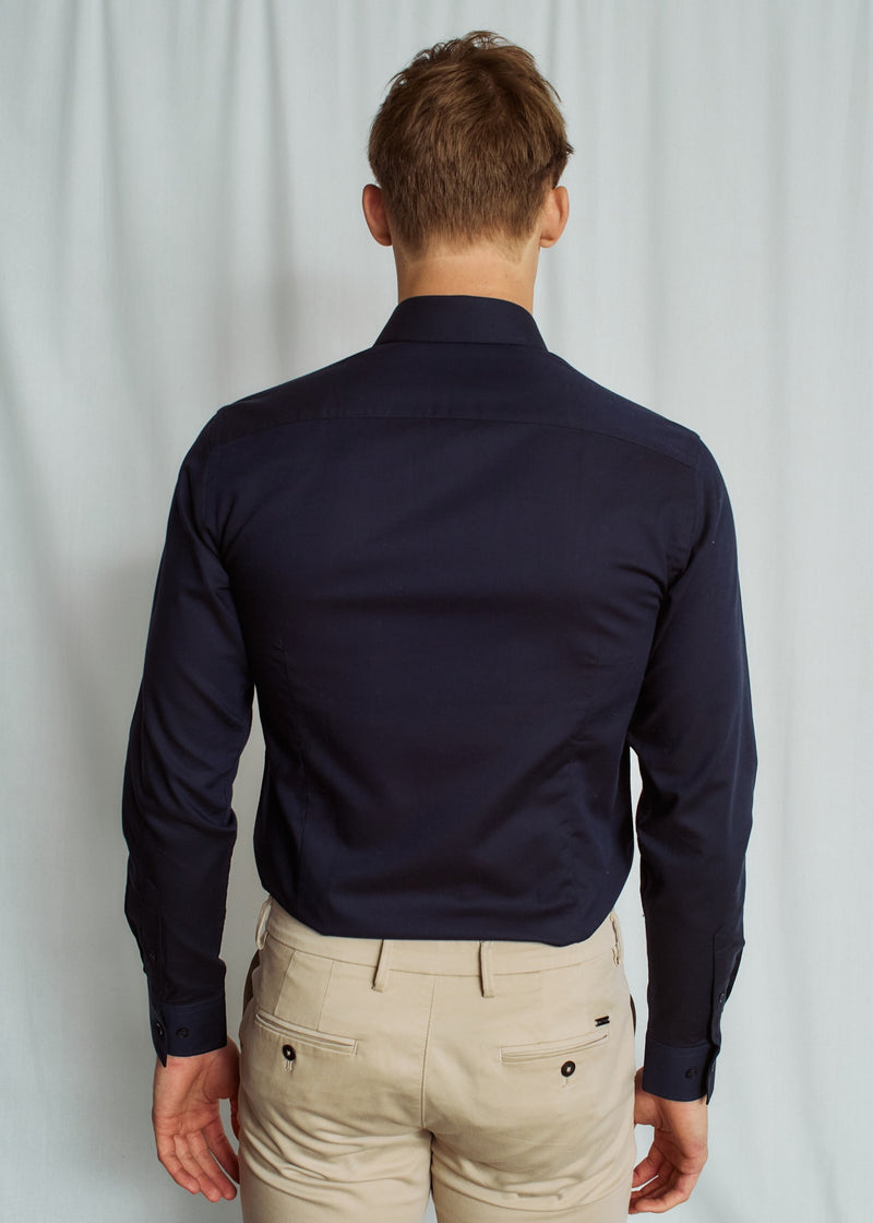 BS Dario Slim Fit Skjorte - Navy