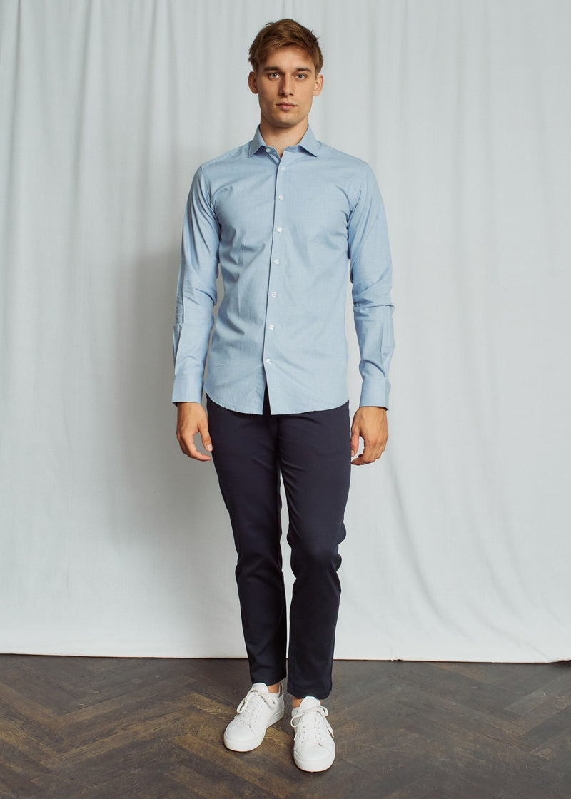 BS Kristaps Slim Fit Skjorte - Light Blue