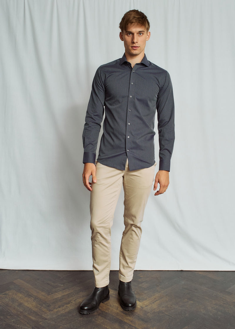 BS Tyreke Slim Fit Skjorte - Navy