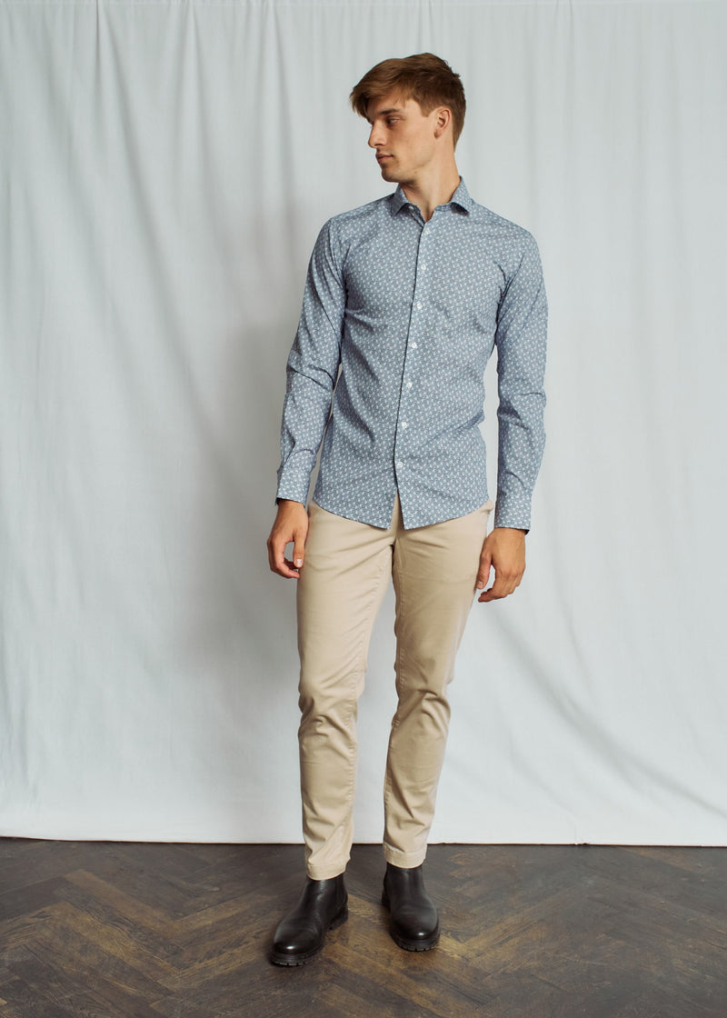 BS Whiteside Slim Fit Skjorte - Blue