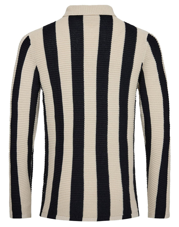 BS Sito Regular Fit Strik - Navy/White