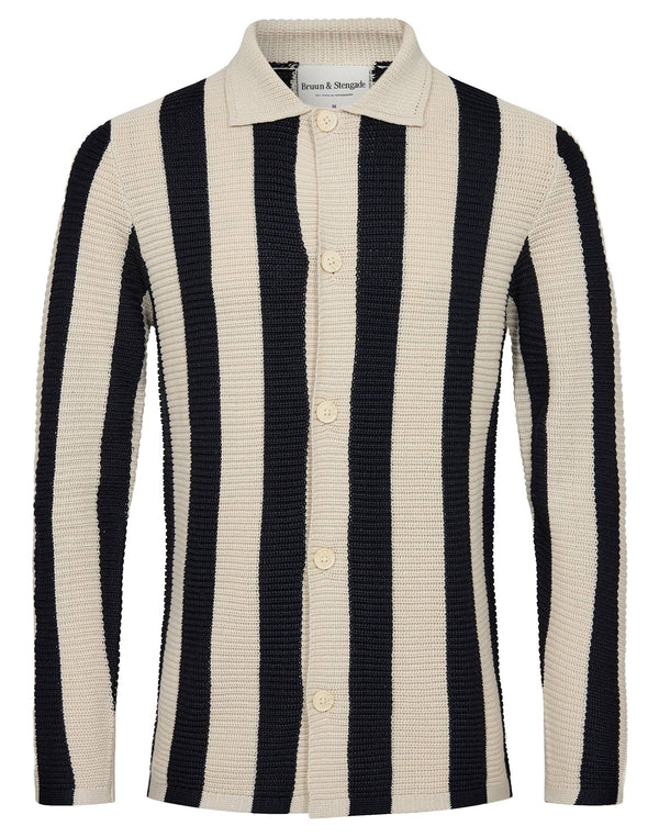 BS Sito Regular Fit Strik - Navy/White