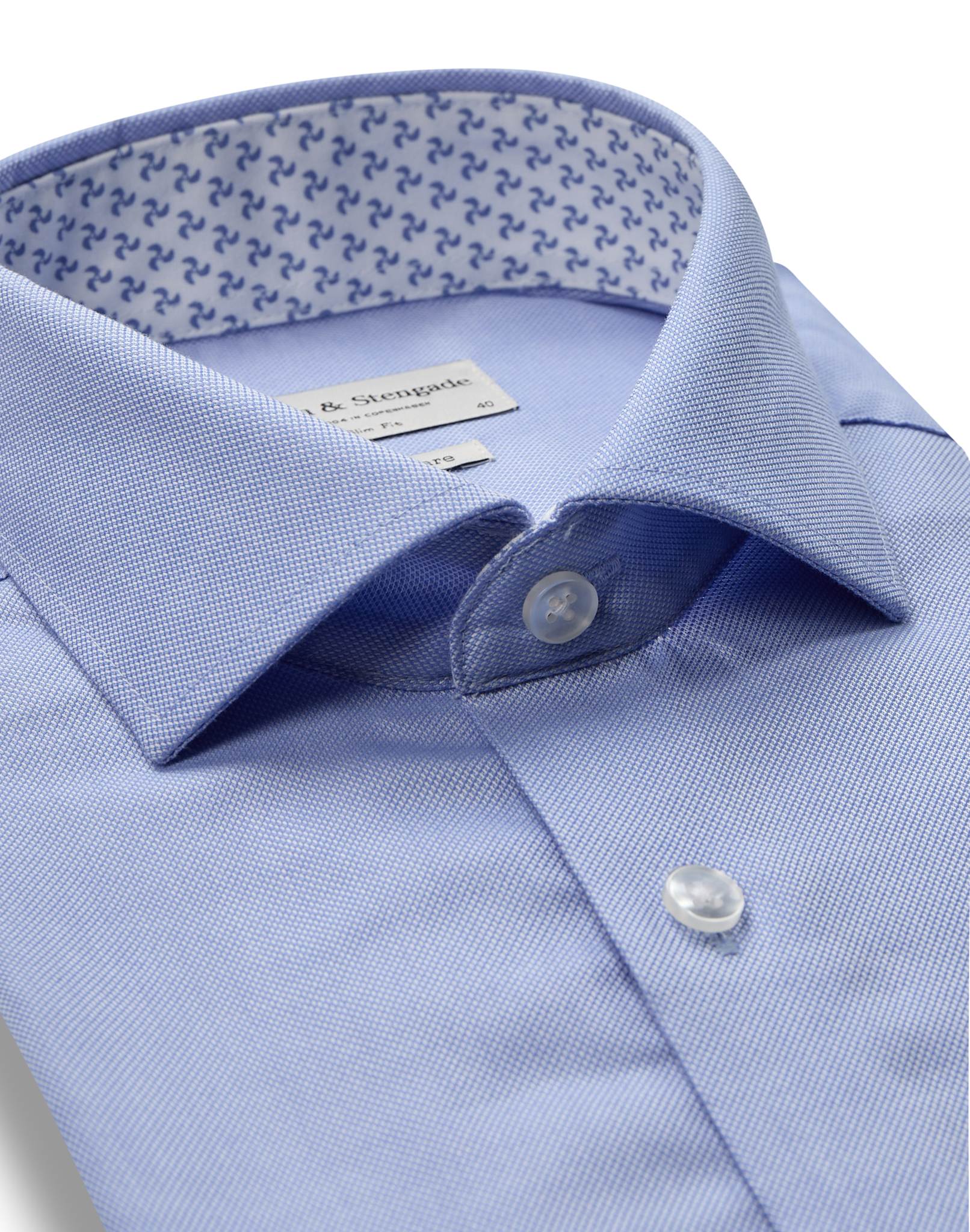 BS Medvedev Slim Fit Skjorta - Light Blue