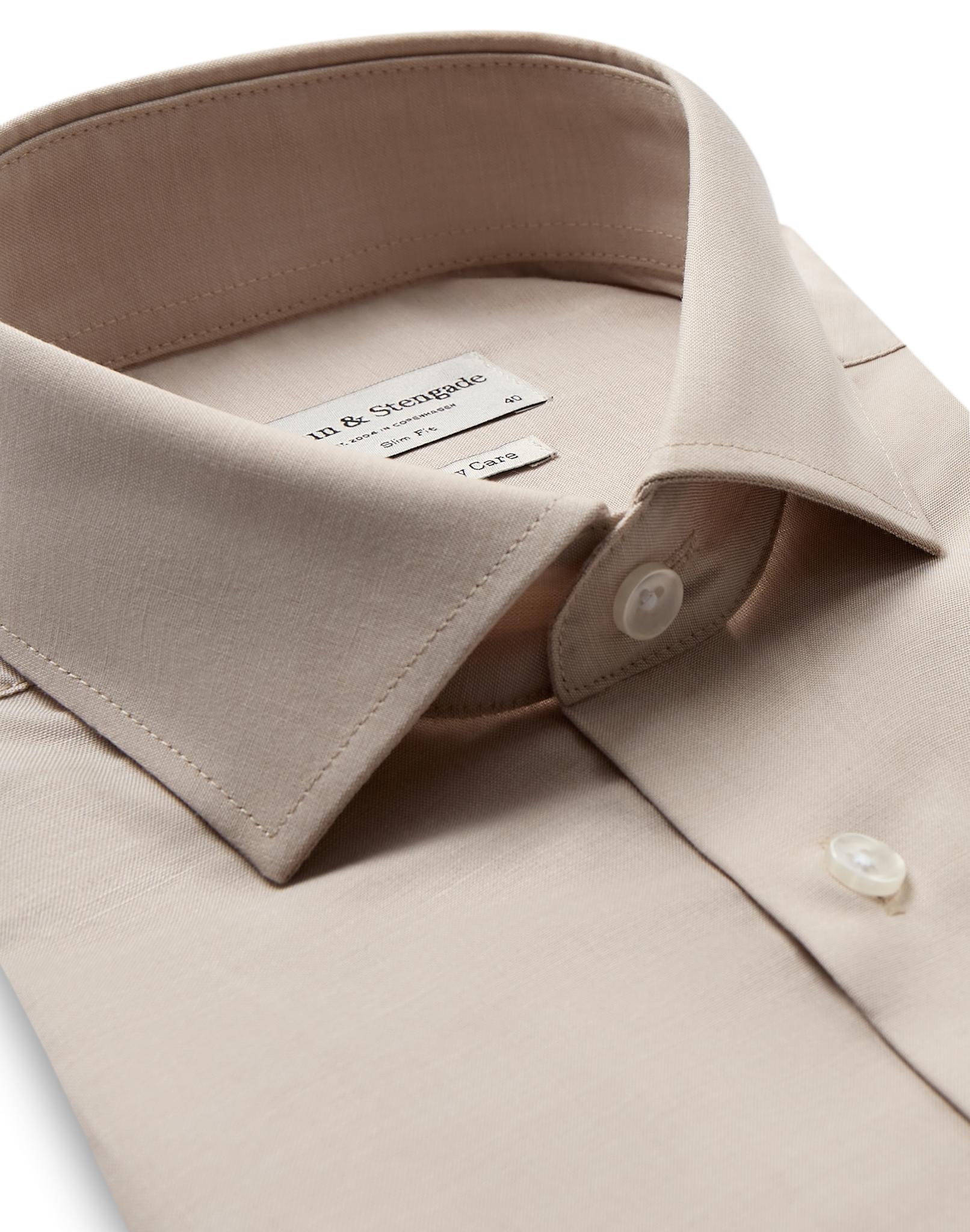 BS Norrie Slim Fit Skjorte - Sand