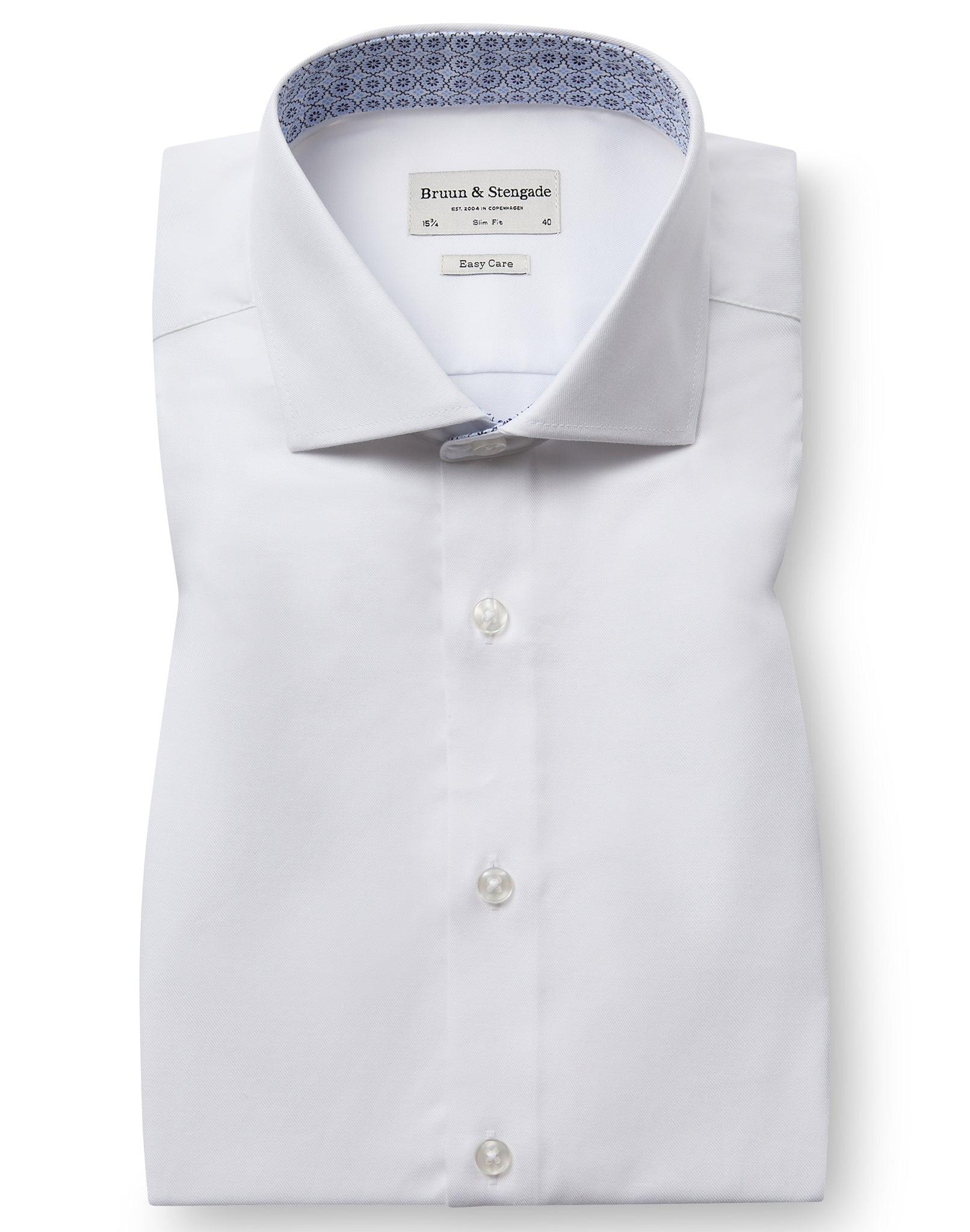 BS Navone Slim Fit Skjorte - White