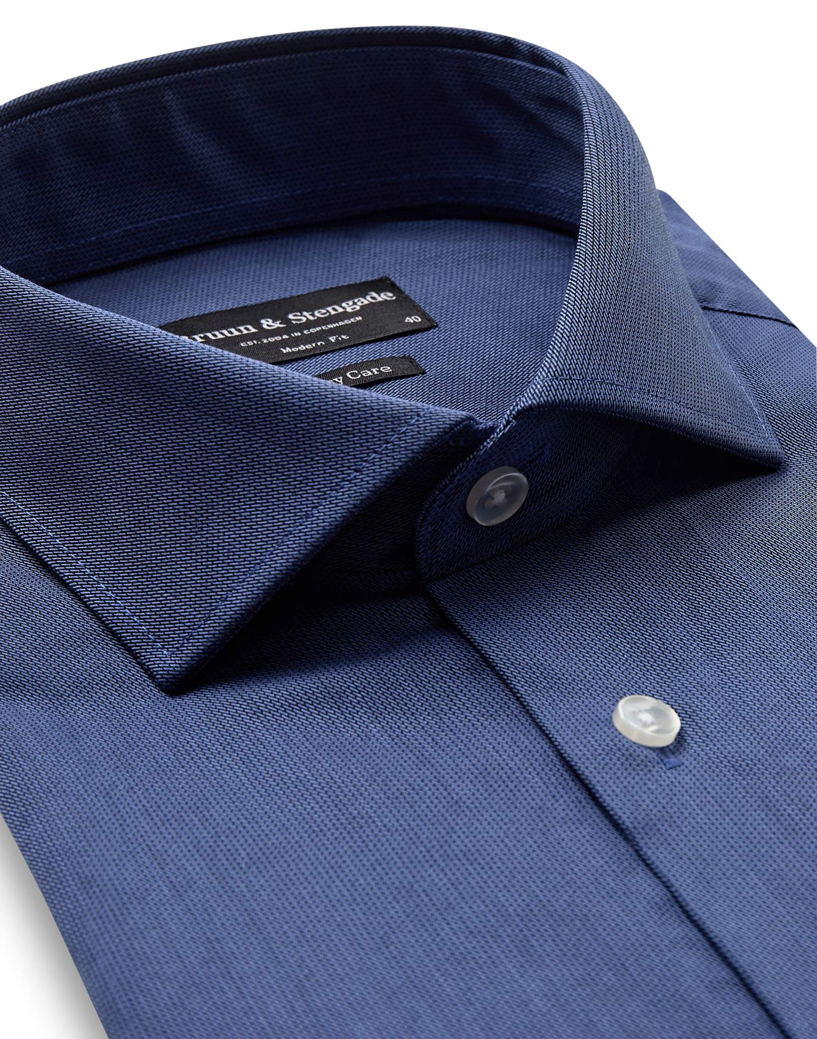 BS Etcheverry Modern Fit Skjorte - Dark Blue