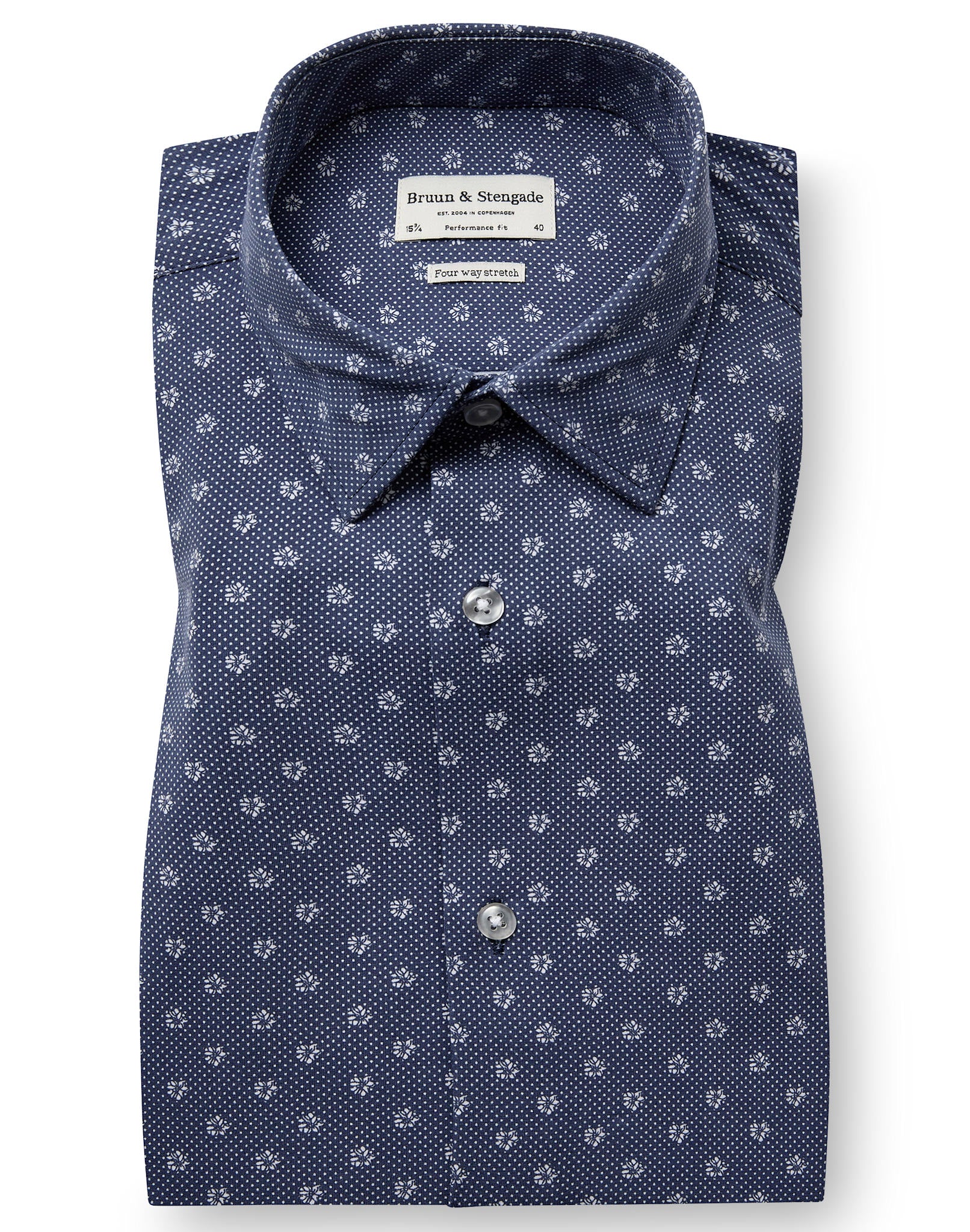 BS Grenier Performance Fit Skjorte - Dark Blue