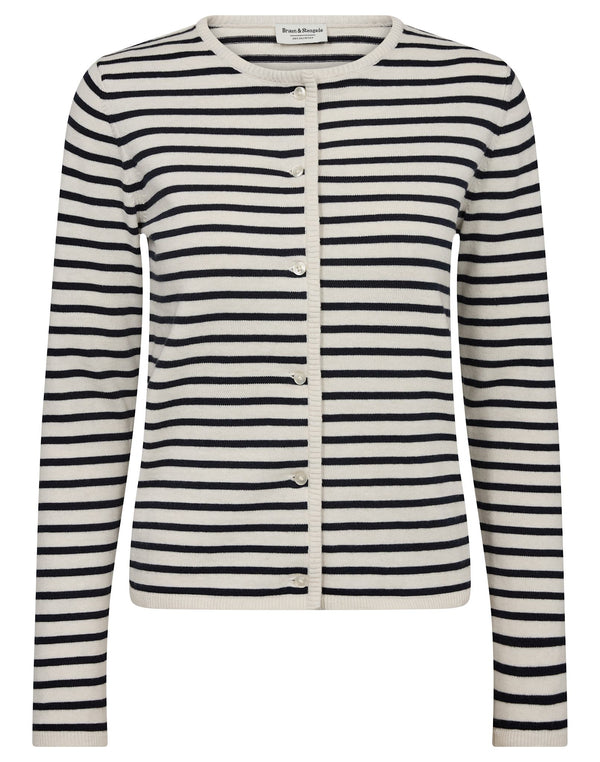 BS Melina Regular Fit Strik - Off White/Navy