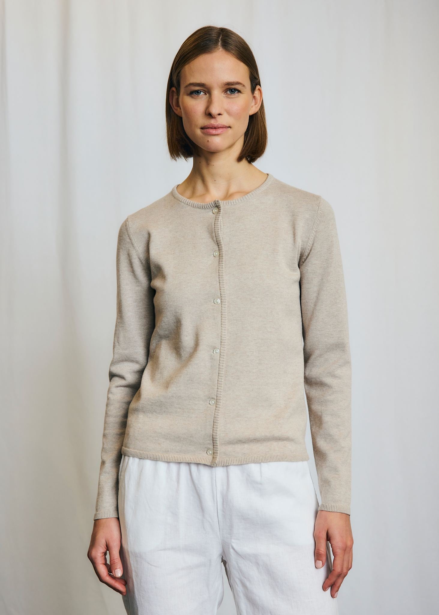 BS Melina Regular Fit Strik - Sand