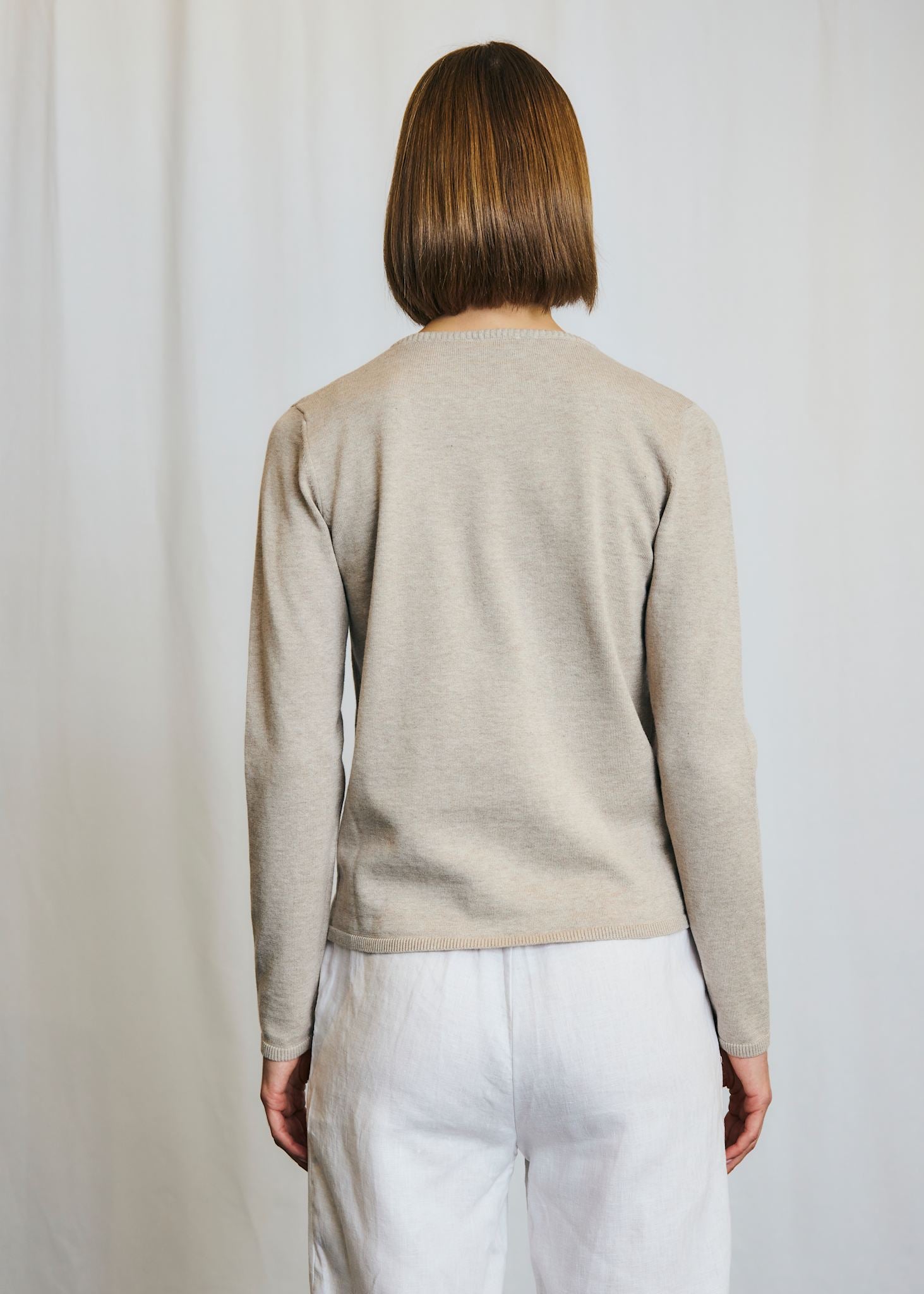 BS Melina Regular Fit Stickat - Sand