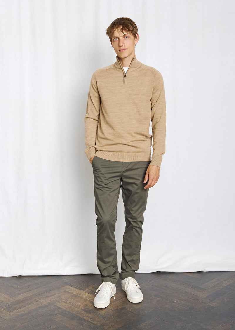 BS Malik Regular Fit Chinos - Army