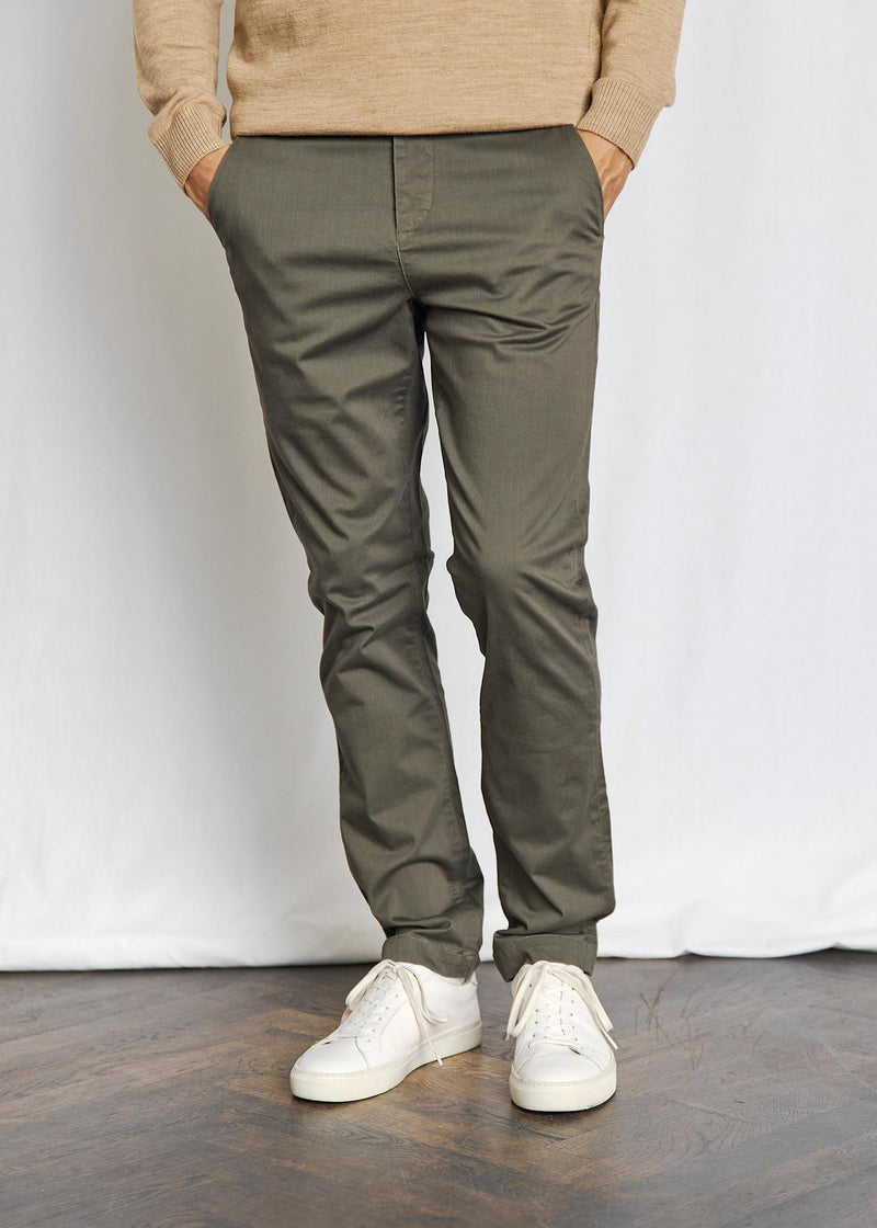 BS Malik Regular Fit Chinos - Army