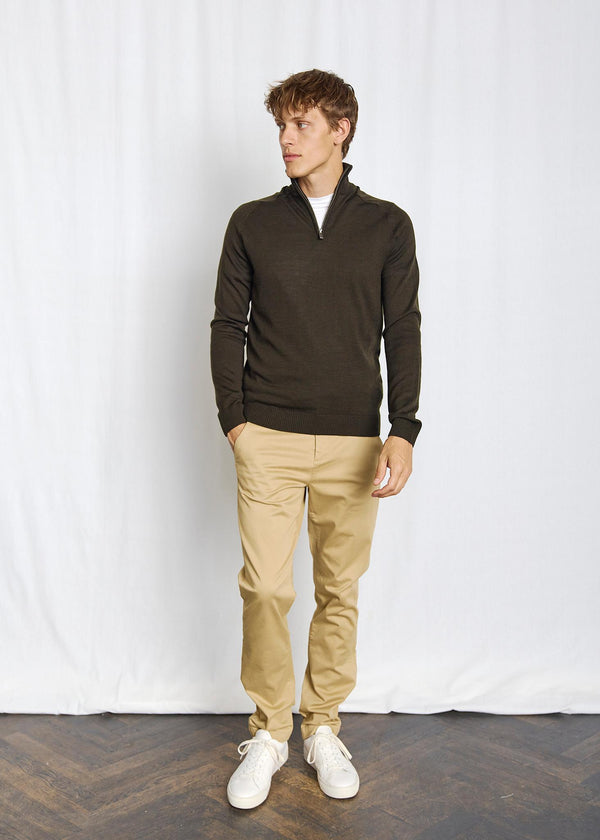 BS Malik Regular Fit Chinos - Beige