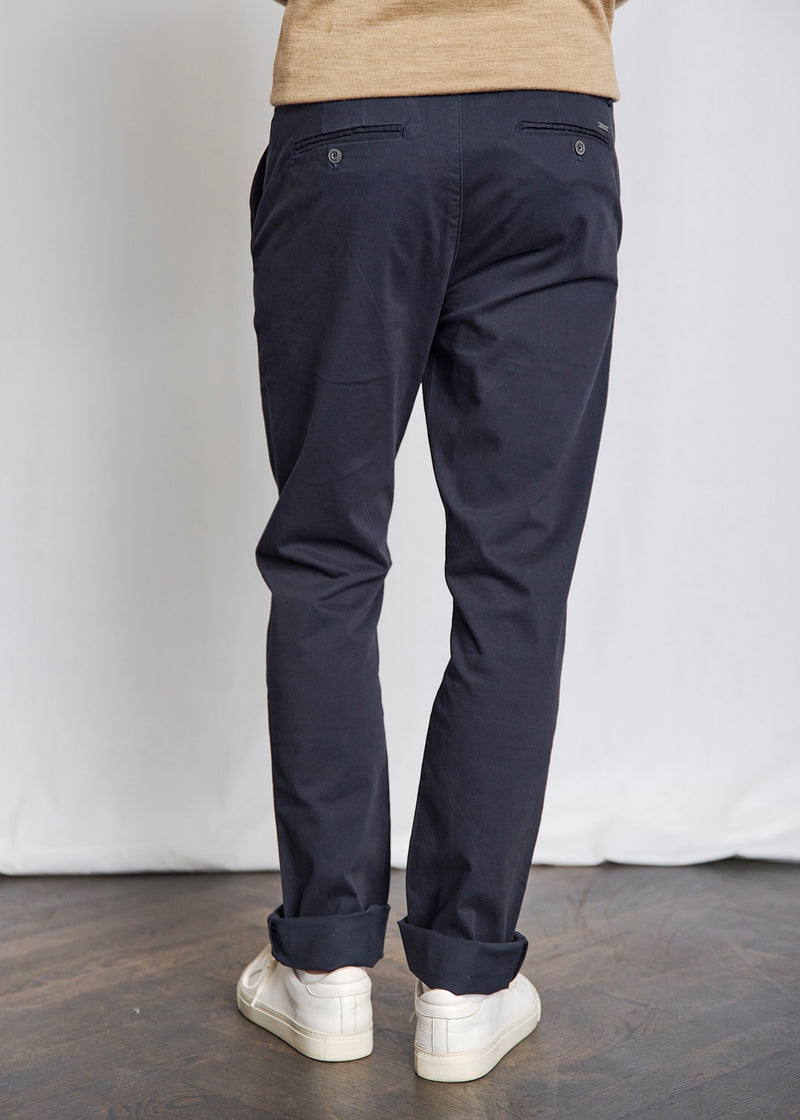 BS Malik Regular Fit Chinos - Navy