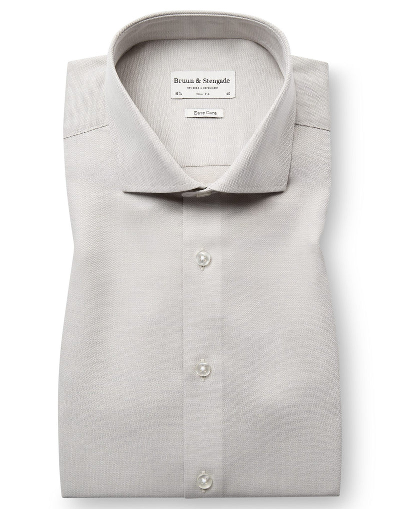 BS Caroll Slim Fit Skjorte - Sand