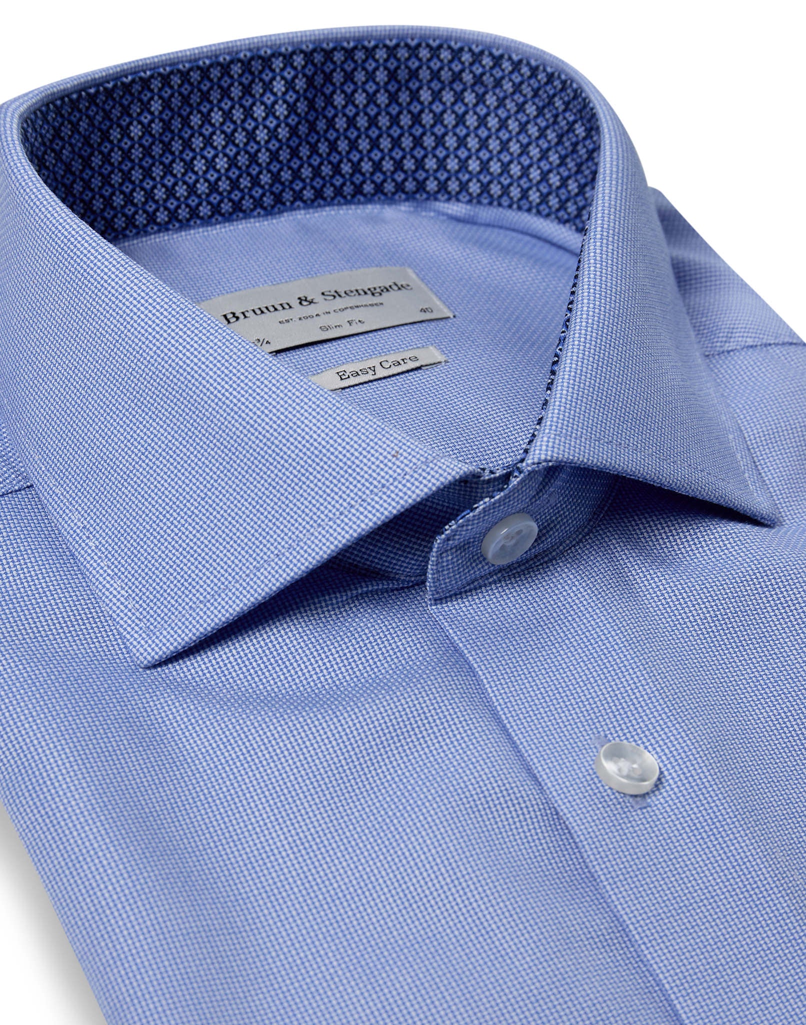 BS Freeman Slim Fit Skjorta - Light Blue