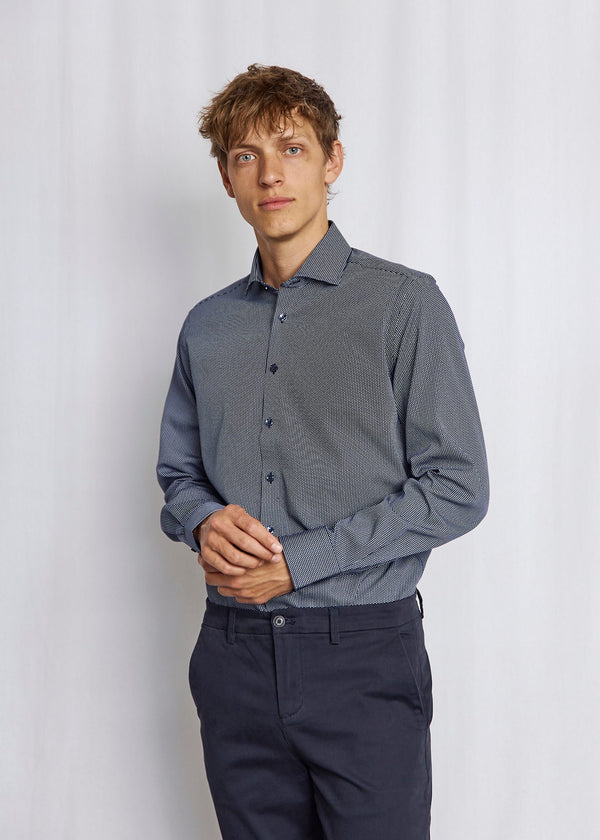 BS Henderson Slim Fit Skjorte - Navy