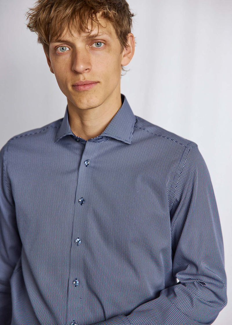 BS Henderson Slim Fit Skjorte - Navy