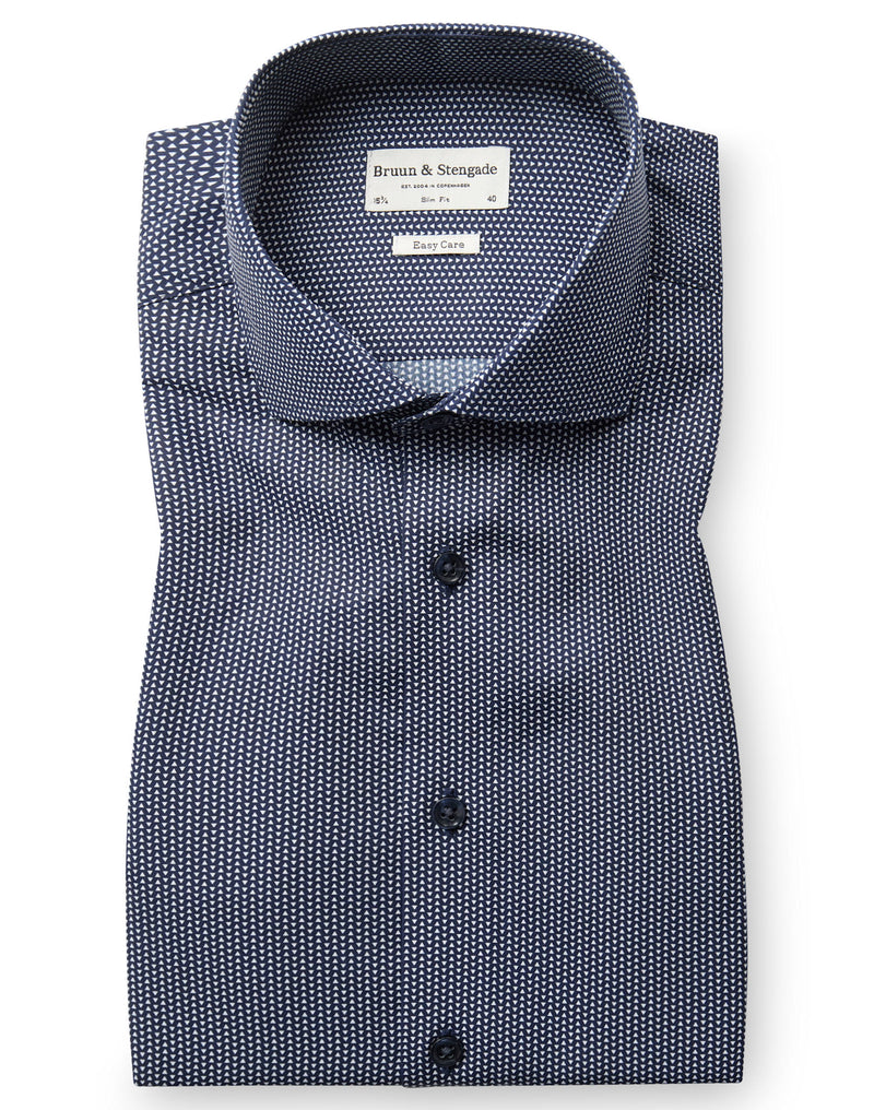 BS Henderson Slim Fit Skjorte - Navy