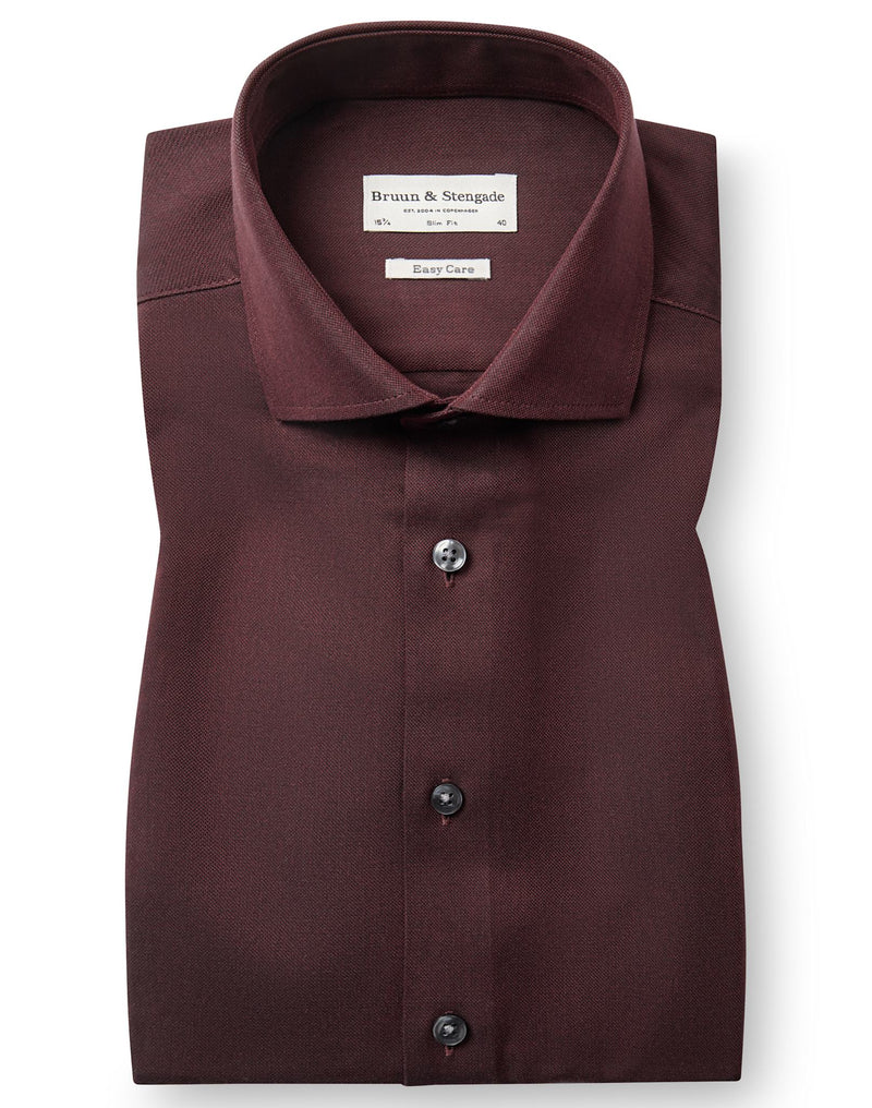 BS Machado Slim Fit Skjorte - Bordeaux