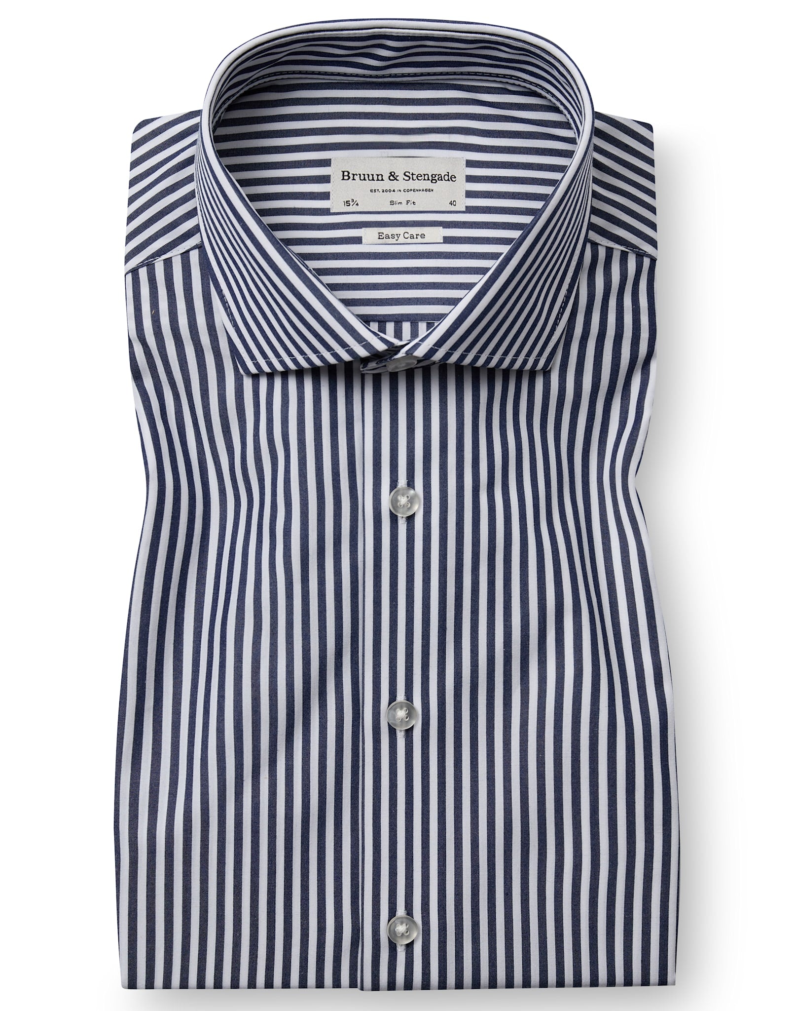 BS Rodriguez Slim Fit Skjorte - Navy/White