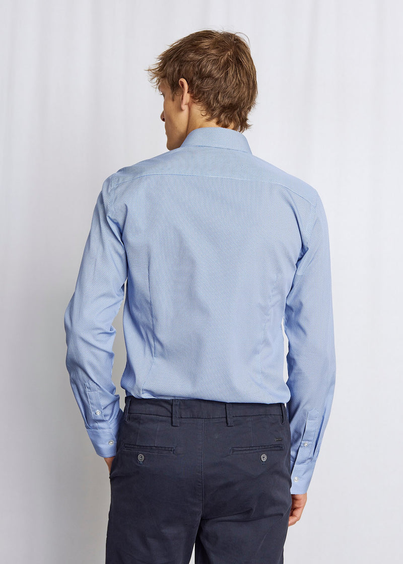 BS Wheeler Slim Fit Skjorte - Blue