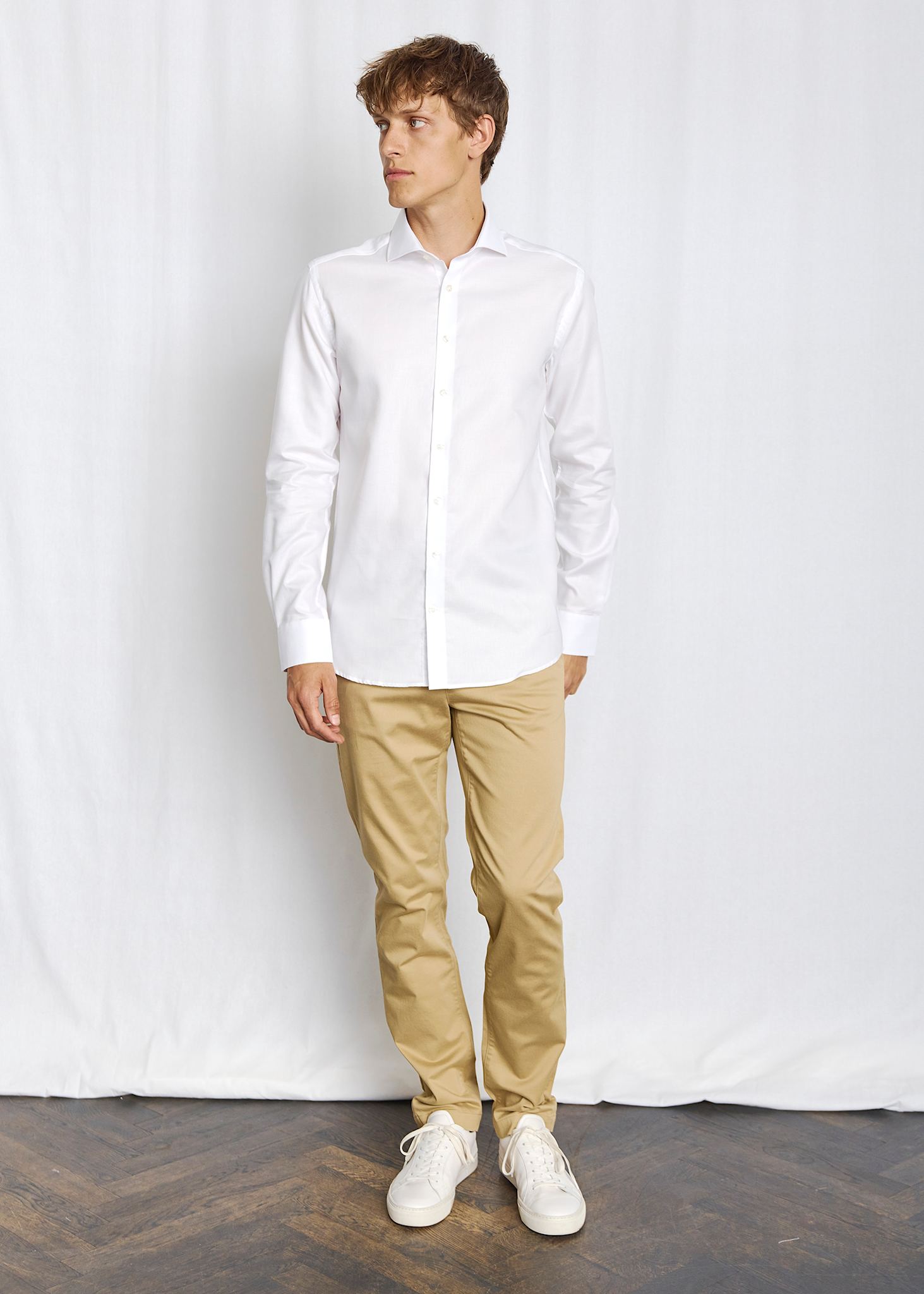 BS Skubai Slim Fit Skjorte - White
