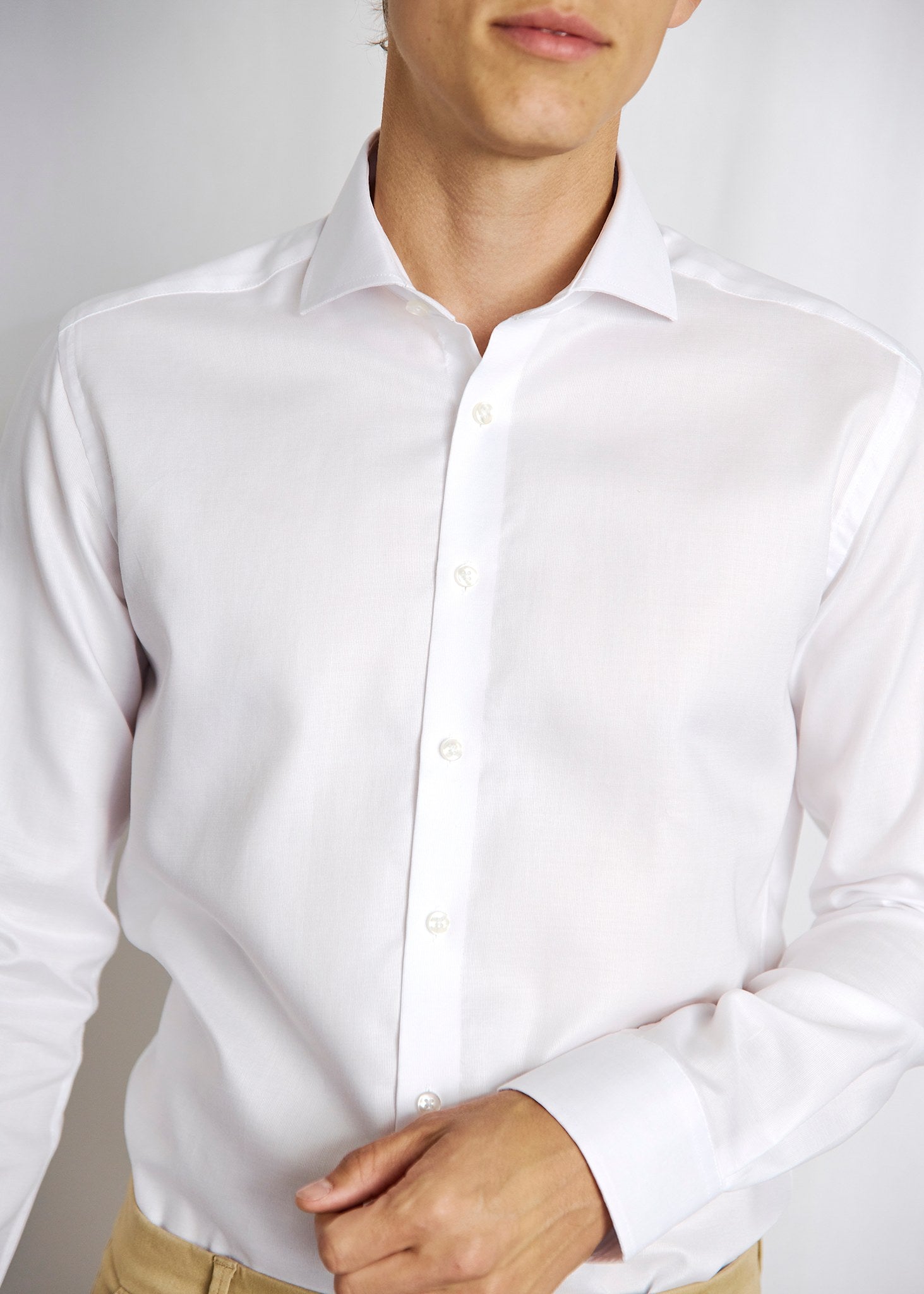 BS Skubai Slim Fit Skjorte - White