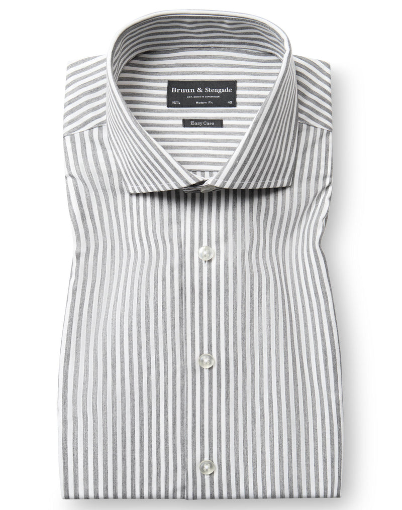 BS Gerrit Modern Fit Skjorte - Green/White