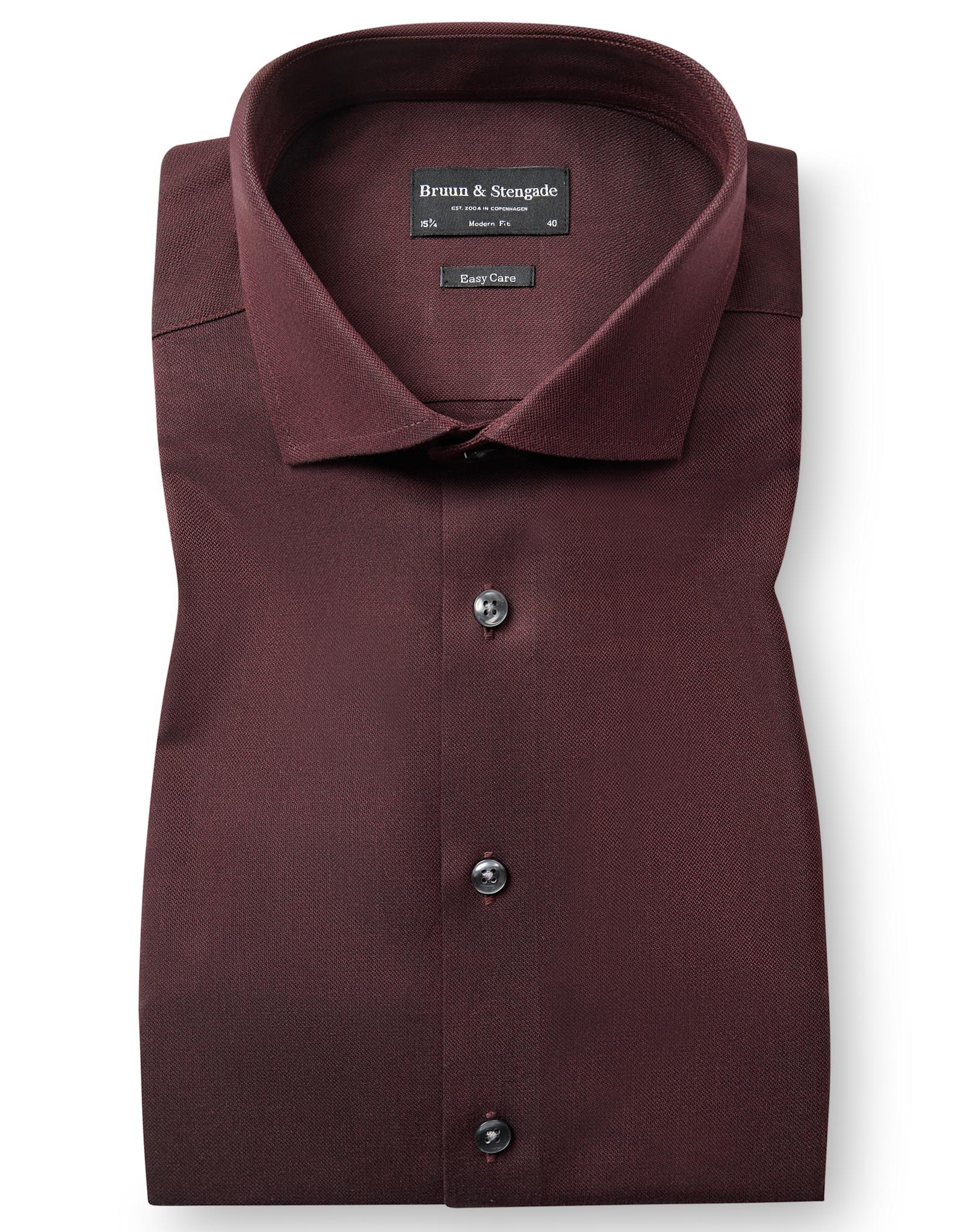 BS Manny Modern Fit Skjorte - Burgundy