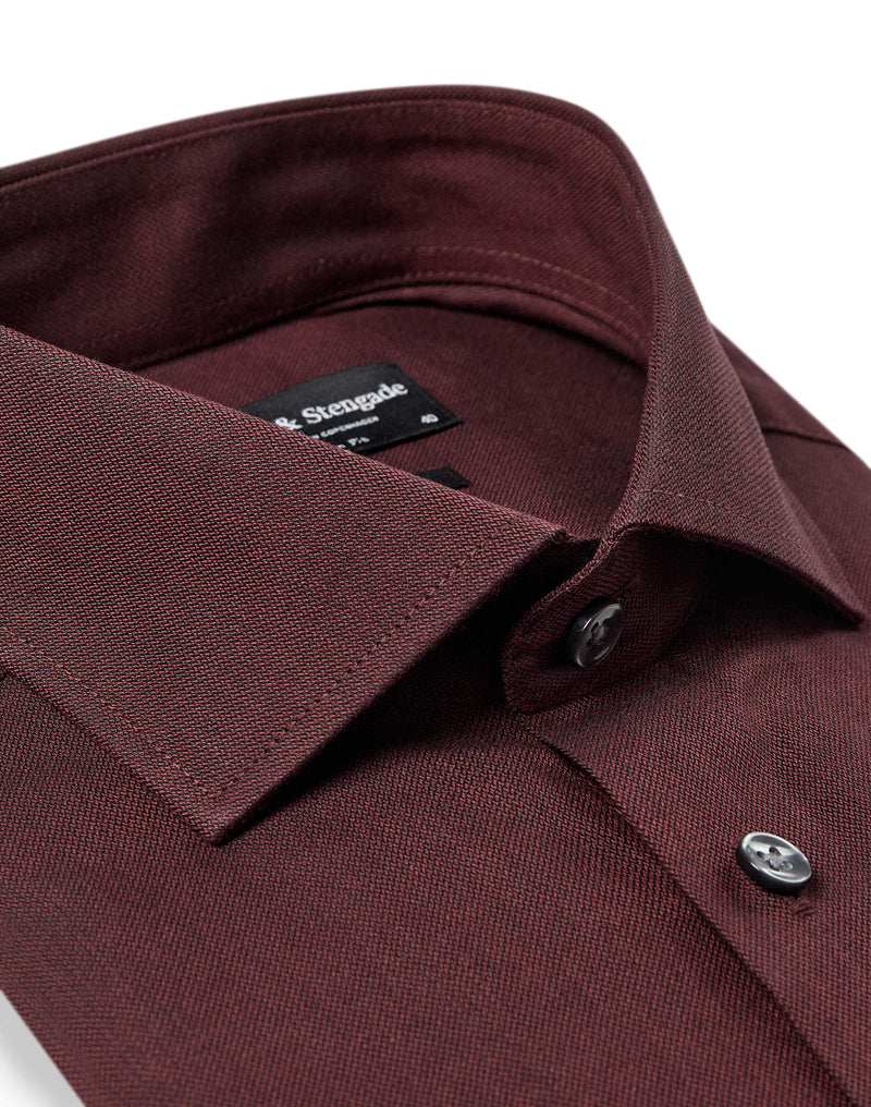 BS Manny Modern Fit Skjorte - Burgundy