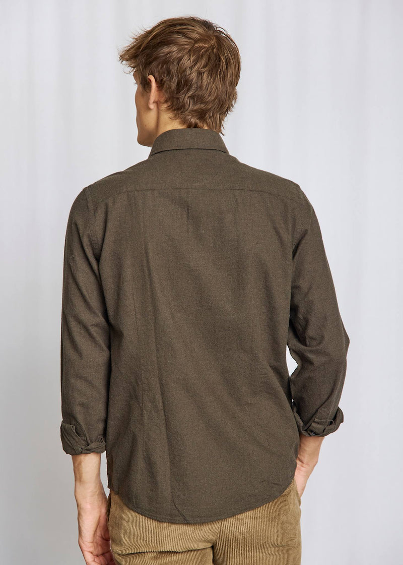 BS Faruk Casual Modern Fit Skjorte - Army