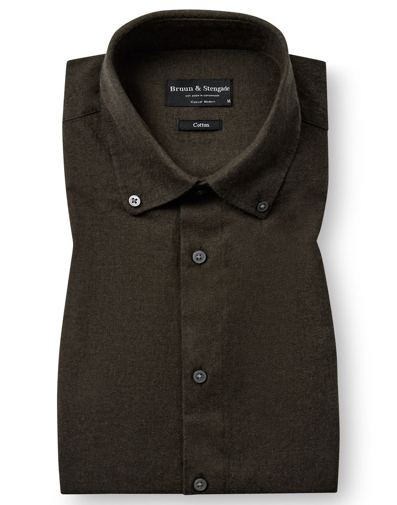 BS Faruk Casual Modern Fit Skjorte - Army