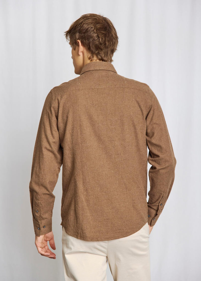 BS Faruk Casual Modern Fit Skjorte - Brown