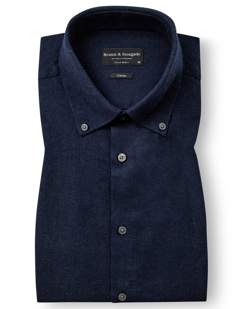 BS Faruk Casual Modern Fit Skjorte - Dark Blue