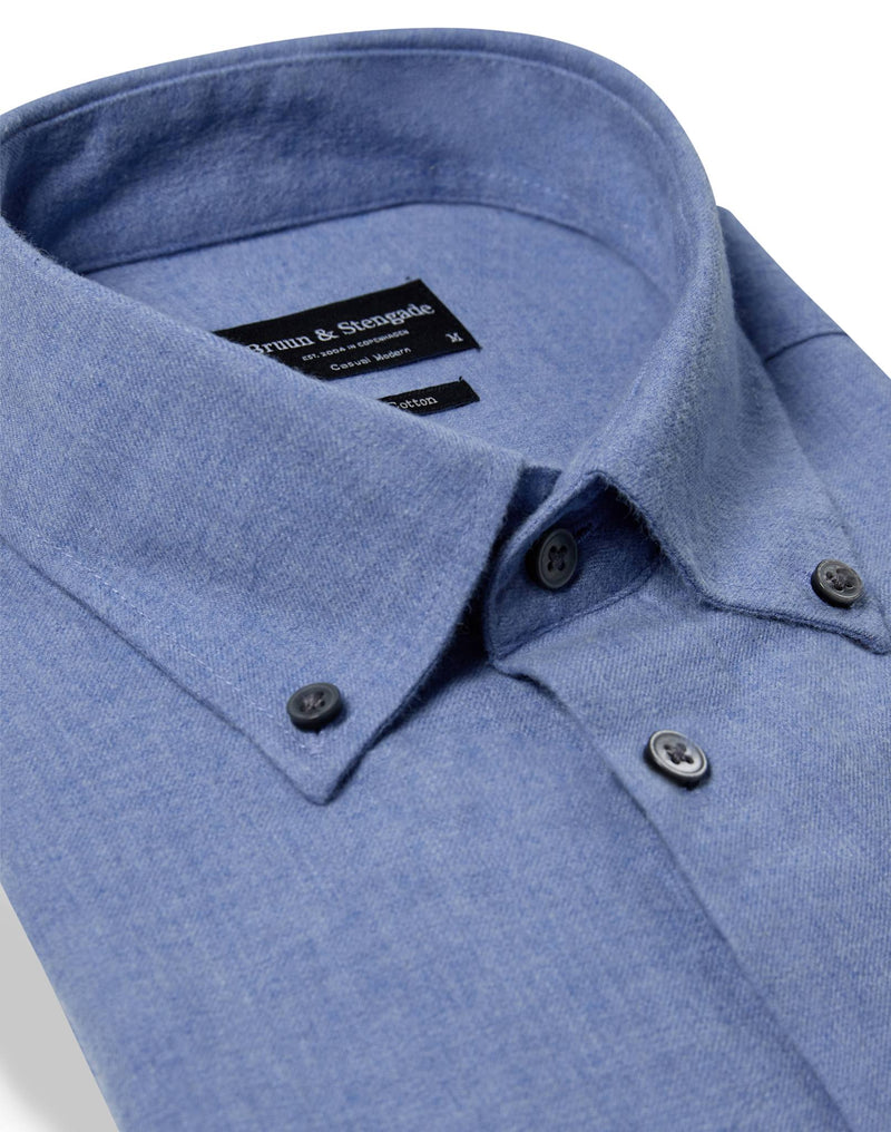 BS Faruk Casual Modern Fit Skjorte - Light Blue