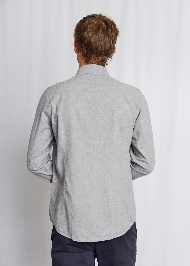 BS Faruk Casual Modern Fit Skjorte - Light Grey