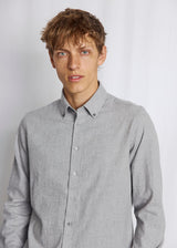 BS Faruk Casual Modern Fit Skjorte - Light Grey