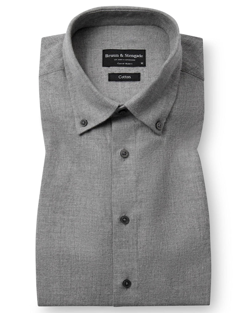 BS Faruk Casual Modern Fit Skjorte - Light Grey