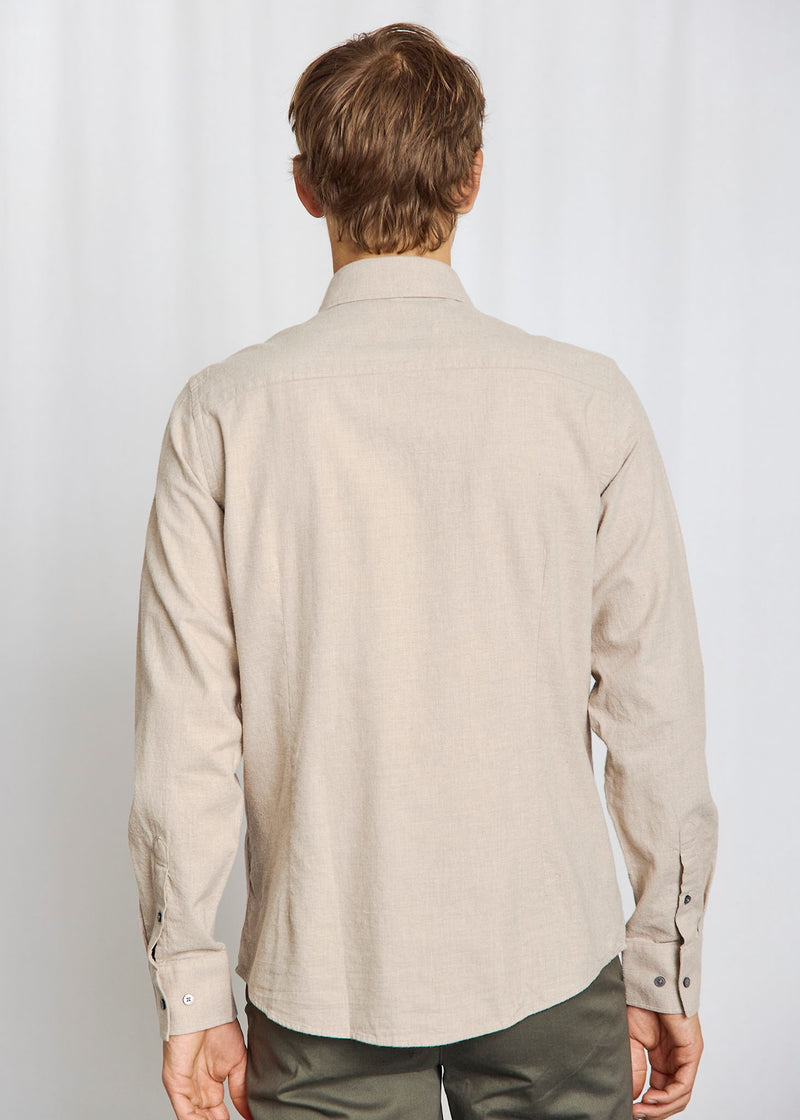BS Faruk Casual Modern Fit Skjorte - Sand