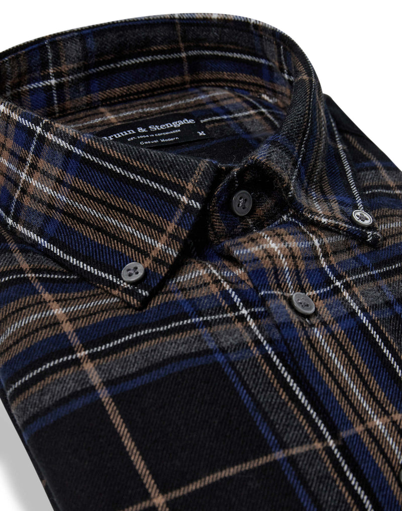 BS Shanin Casual Modern Fit Skjorte - Blue