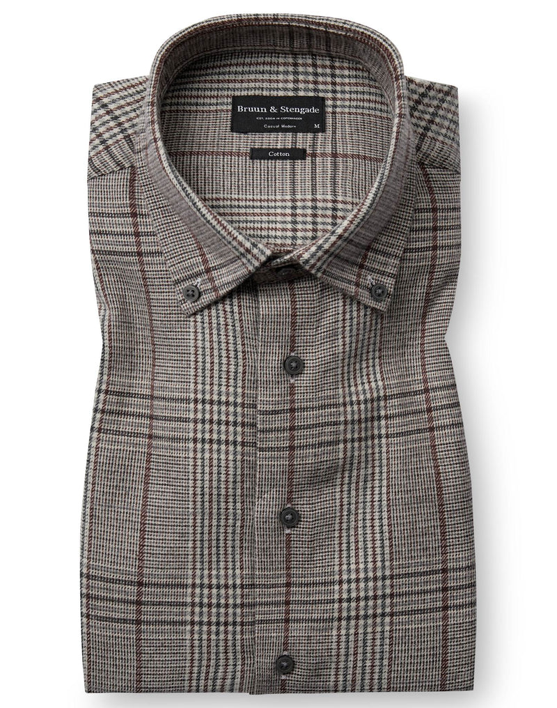 BS Tazul Casual Modern Fit Skjorte - Brown